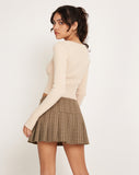 image of Nuala Long Sleeve Top in Rib Cream