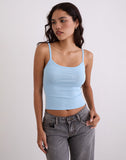 Image of Ziva Knit Cami Vest Top in Blue