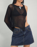 Image of Mini A-Line Skirt in Denim Indigo