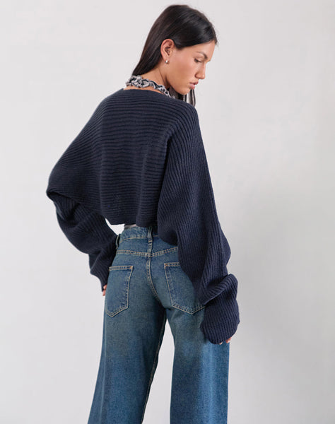 Image of Nuria Shrug in Navy