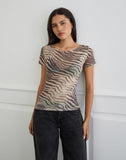 Image of Neko Top in Mesh Wild Animal Neutral