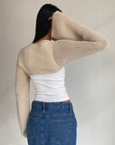 Image of Nobila Shrug Top in Natural