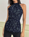 Image of Obrix Top in Chambray Indigo Rose