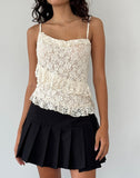 Image of Octavia Asymmetric Cami Top in Lace Ivorya