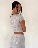 Image of Okani Top in Satin Rose Silver Grey