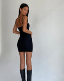 Image of Olesia Mini Dress in Tailoring Black