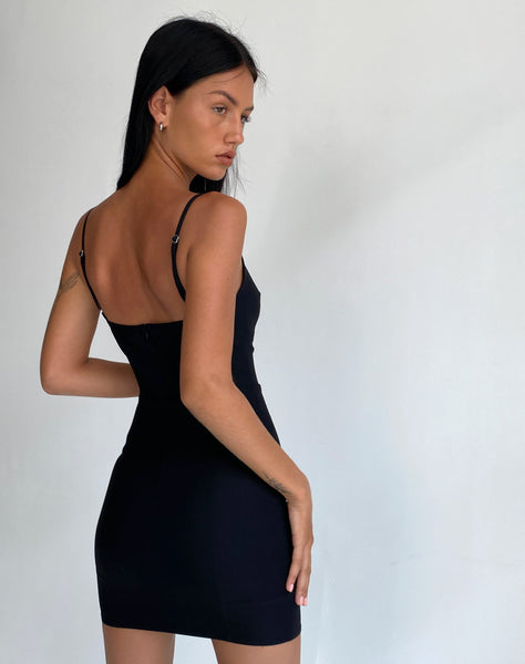 Image of Olesia Mini Dress in Tailoring Black