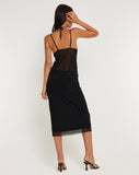 image of Eldonia Midi Skirt in Black