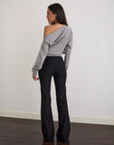Image of Olira Flare Trouser with Eyelets in Tailored Black