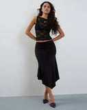 Image of Maloe Lace Top in Black