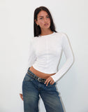 Image of Olson Long Sleeve Top in Slub Ivory