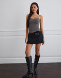 Image of Omaya Tailoring Corset Top in Charcoal