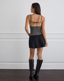 Image of Omaya Tailoring Corset Top in Charcoal