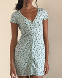 image of Omoni Dress In Pretty Petal Green