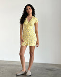 Image of Omoni Mini Dress in Wild Flower Lemon Drop