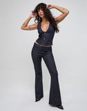 Image of Oria Vest Top in Dark Denim Indigo