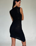 Image of Ottilie Textured  Asymmetric Mini Dress in Black