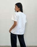 Image of Oversized Basic Tee in White with Pisces Motel Pet