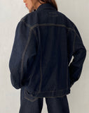 image of Oversized Denim Jacket in Indigo