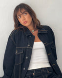 image of Oversized Denim Jacket in Indigo