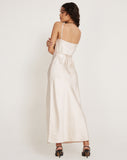 image of Padil Midi Dress in Satin Pearled Ivory