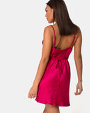 Image of Paiva Slip Dress in Satin Cherry