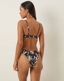 Image of Pali Bikini Top in Brown and Ivory Doodle Swirl
