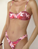 Image of Pali Bikini Top in Zig Zag Lily Burgundy