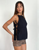 Image of Palsi Tie Side Sleeveless Top in Black