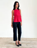 Image of Palsi Tie Side Sleeveless Top in Tango Red