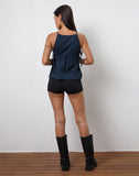 Image of Palsi Tie Side Vest Top in Navy