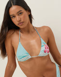 Image of Pami Bikini Top in Hibiscus Wave Blue