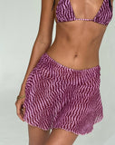 Image of Orla Mini Skirt in Mesh Purple Irregular Polka