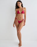 Image of Pami Bikini Top in Red with Studs