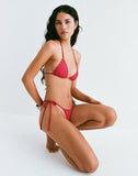 Image of Lentra Bikini Bottoms in Red with Studs