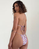 Image of Leyna Bikini Bottom in Bright Floral Orange and Purple