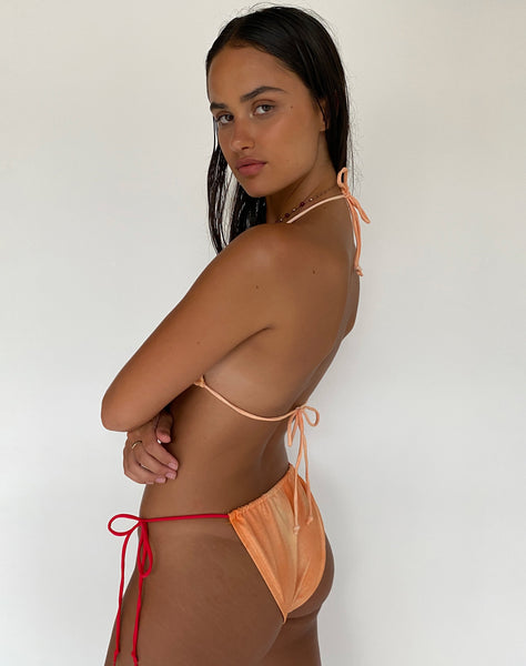 Image of Leyna Bikini Bottom in Orange Flower