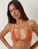 Image of Pami Bikini Top in Burnt Orange with Beads