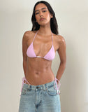 Image of Pami Bikini Top in Lilac with Beads
