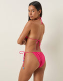 Image of Leyna Bikini Bottom in Pink with Beads