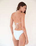 Image of Pami Bikini Top in Ivory with Pink Orchid