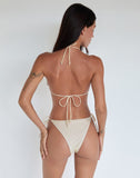 Image of Pami Bikini Top in Ivory and Pink Watercolour Flower