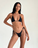 Image of Pami Bikini Top in Black with Heart Bead