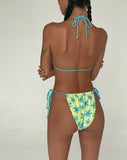 Image of Pamita Bikini Top in Yellow Painted Flower