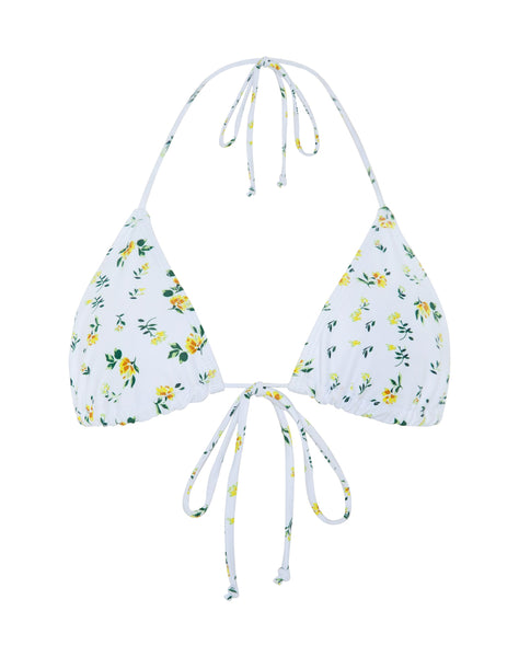 Image of Pamita Bikini Top in Yellow Ditsy Floral