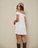 Image of Panasi Bardot Babydoll Mini Dress in Off White