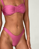 Image of Farida Bikini Bottom in Mauve Shimmer