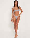 Image of Farida Bikini Bottom in Floral Gingham Brown