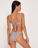 Image of Panave Bikini Top in Floral Gingham Brown