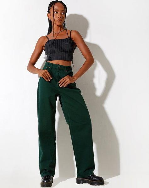 Image of Parallel Jeans in Forest Green